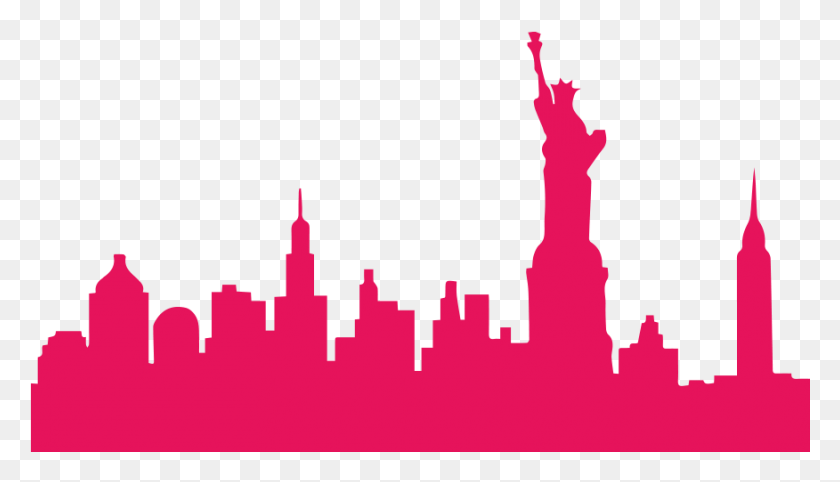 876x474 Nyc Skyline New York City Skyline, Text, Leisure Activities HD PNG Download