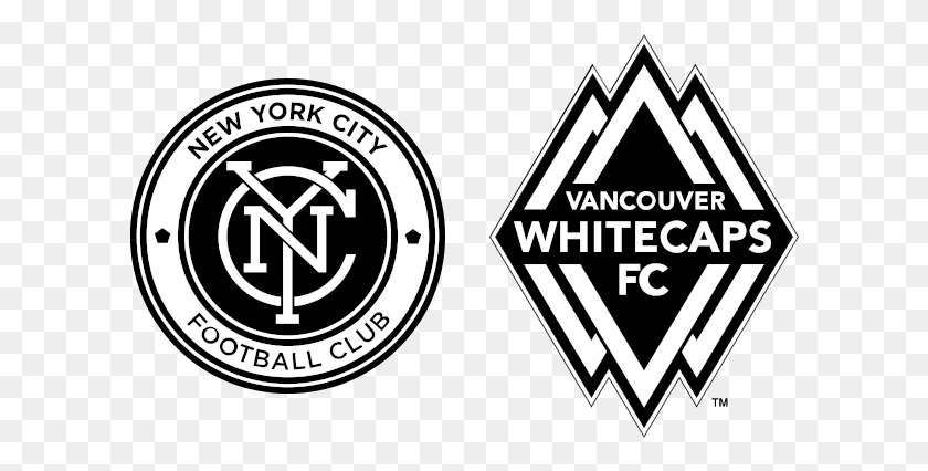 606x366 Nycfc Vancouver Whitecaps Fc Logo Vancouver Whitecaps, Symbol, Trademark, Text HD PNG Download