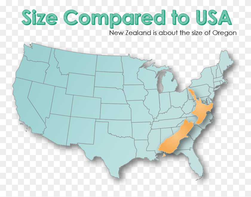 964x743 Nz Size Compared To Usa X Map Usa New Zealand Big Is New Zealand Compared To Us, Diagram, Plot, Atlas HD PNG Download
