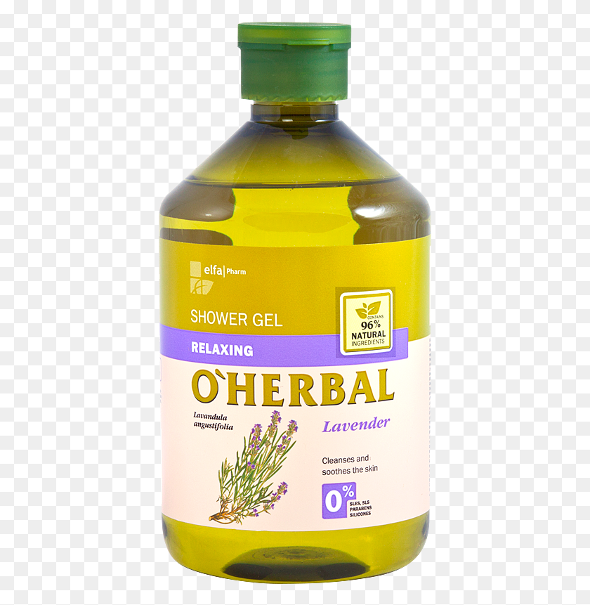 389x801 Descargar Png / Gel De Ducha Herbal Relajante O Herbal Shampun, Botella, Planta, Cosméticos Hd Png