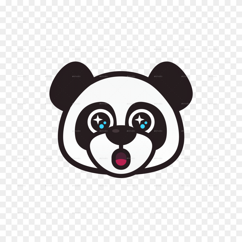 2469x2470 Descargar Png O Panda Em Emoji Panda Emoticon, Animal, Mamífero, Gráficos Hd Png