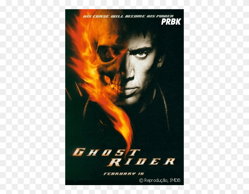 401x594 O Que Falar De Ampquot Ghost Rider Nicolas Cage Poster, Advertisement, Person, Human HD PNG Download