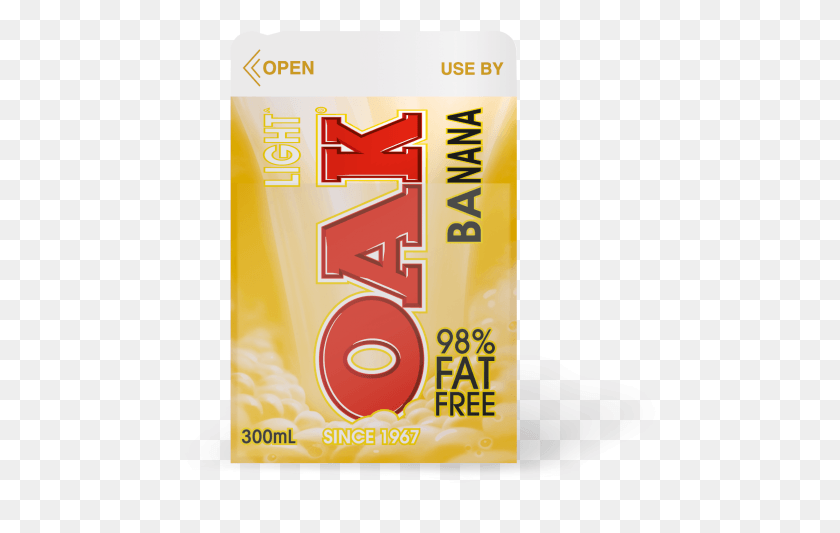 472x473 Oak Milk Oak Milk Banana, Text, Gum, Alphabet HD PNG Download