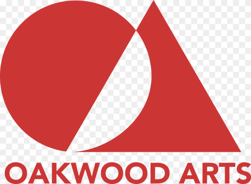 Oakwood Arts Logo Red Circle, Triangle PNG