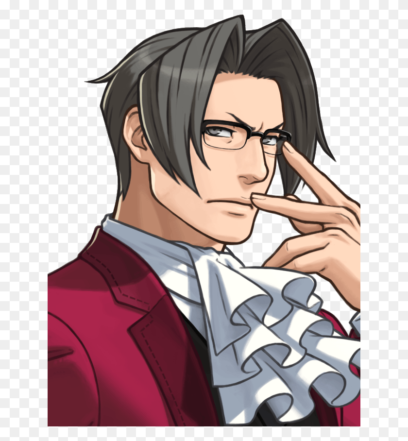 644x848 Objection I Dropped The Ace Attorney Anime Yaoi Miles Edgeworth Dual Destinies, Comics, Book, Helmet HD PNG Download