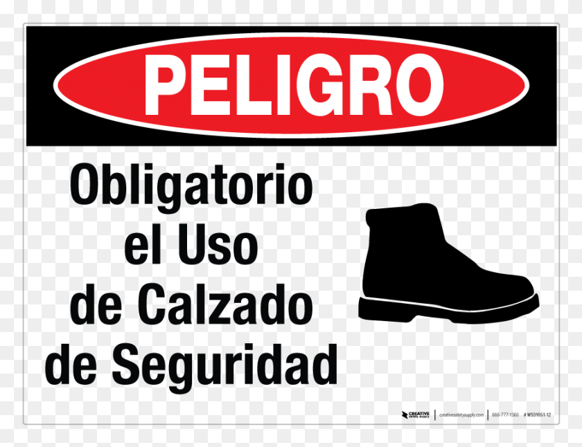 871x655 Obligatorio El Uso De Calzado De Seguridad Work Boots, Text, Face, Logo HD PNG Download