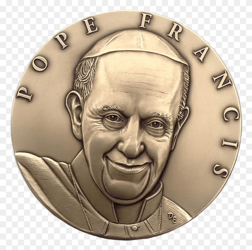 1000x994 Obverse Pope Francis Pope Francis Coin Usa, Helmet, Clothing, Apparel HD PNG Download