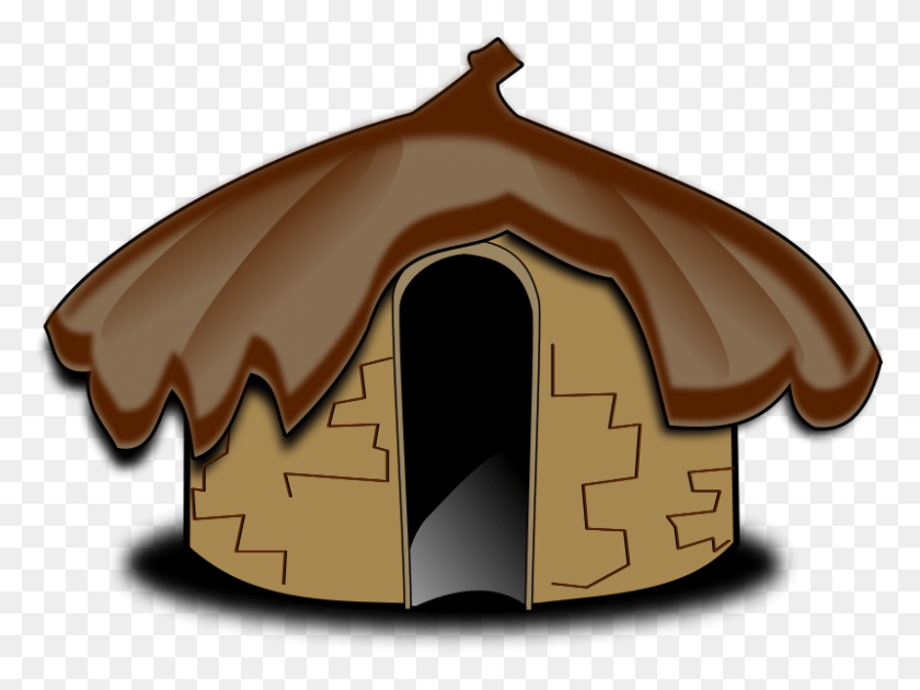 800x585 Oca House Hut Mud Clip Art Stone Age House Cartoon, Nature, Outdoors, Shelter HD PNG Download