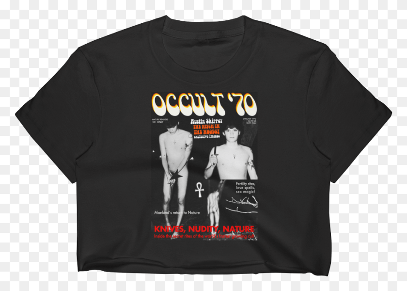 909x630 Occult 3970 Croptop Ti Trap Muzik Shirt, Clothing, Apparel, Sleeve HD PNG Download