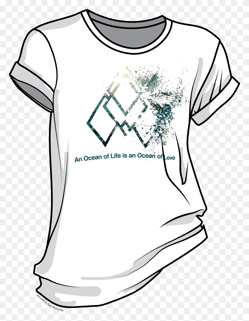 2049x2689 Ocean Explosion Graphic T Shirt Active Shirt, Clothing, Apparel, T-shirt HD PNG Download