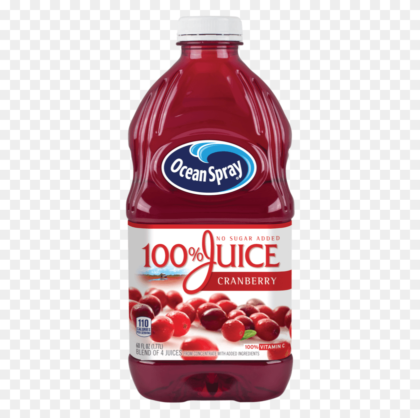 340x777 Ocean Spray 100 Cranberry Juice, Label, Text, Ketchup HD PNG Download