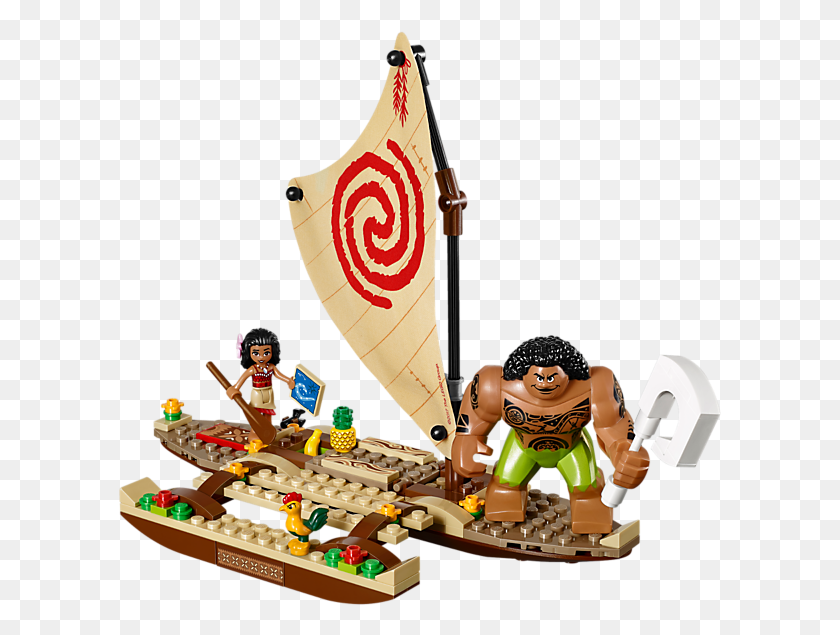 603x575 Ocean Voyage Moana Lego Set, Person, Human, Game HD PNG Download