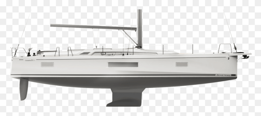 1000x400 Oceanis 51 1 Exterior Laterale Bulboa 61c6 Oceanis Sail, Boat, Vehicle, Transportation HD PNG Download