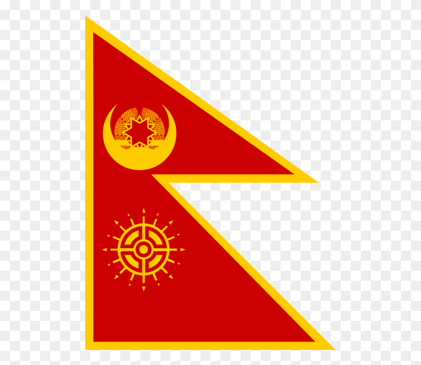 501x668 Ocrepublic Of Nepal Communist Nepal Flag, Triangle, Symbol, Sign HD PNG Download