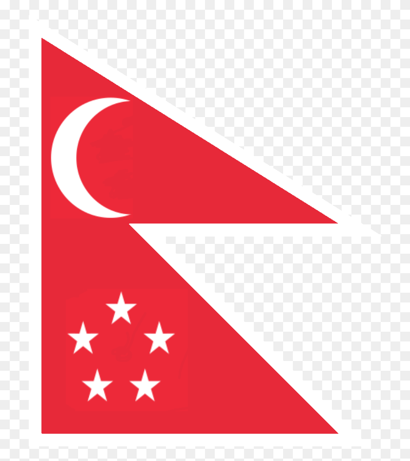 724x885 Флаг Осингапура Флаг, Символ, Треугольник, Символ Звезды Hd Png Скачать