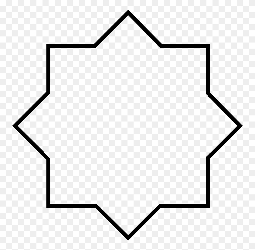 763x763 Octagon Line Art, Symbol, Star Symbol, Logo Descargar Hd Png