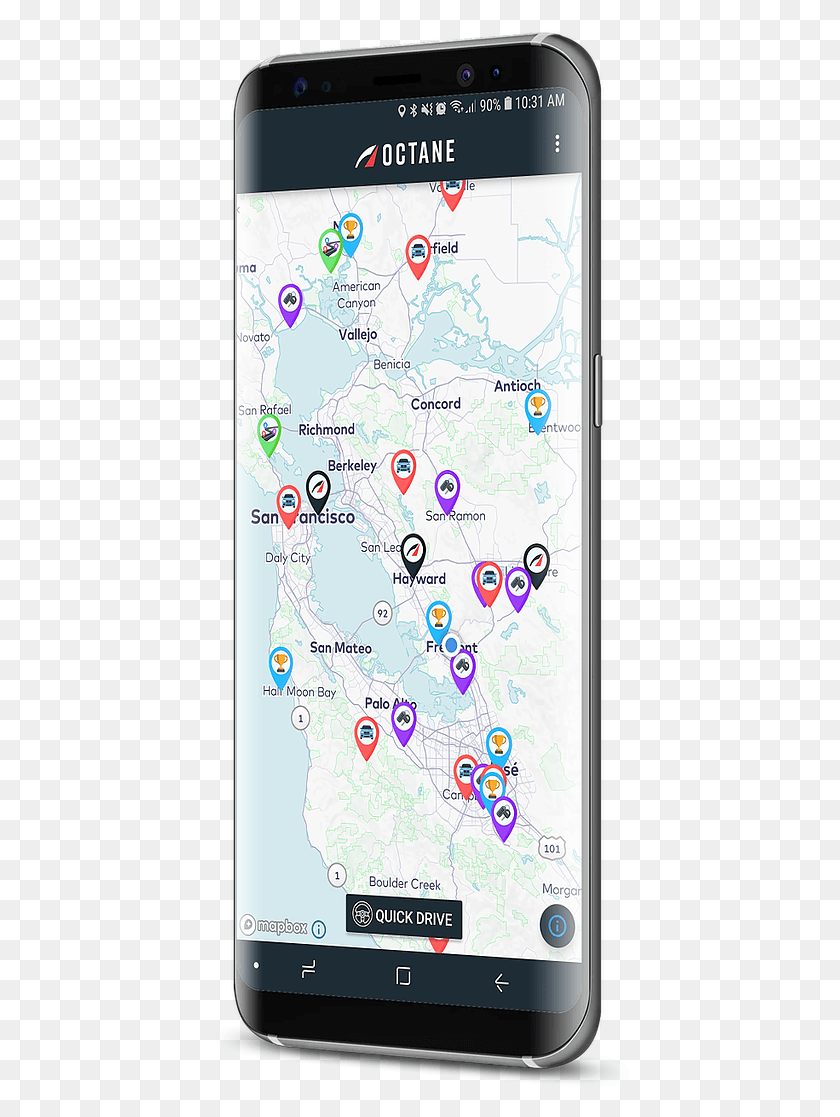 421x1057 Octane App Shows Nearby Events Such As Car Meets Car Map, Mobile Phone, Phone, Electronics HD PNG Download