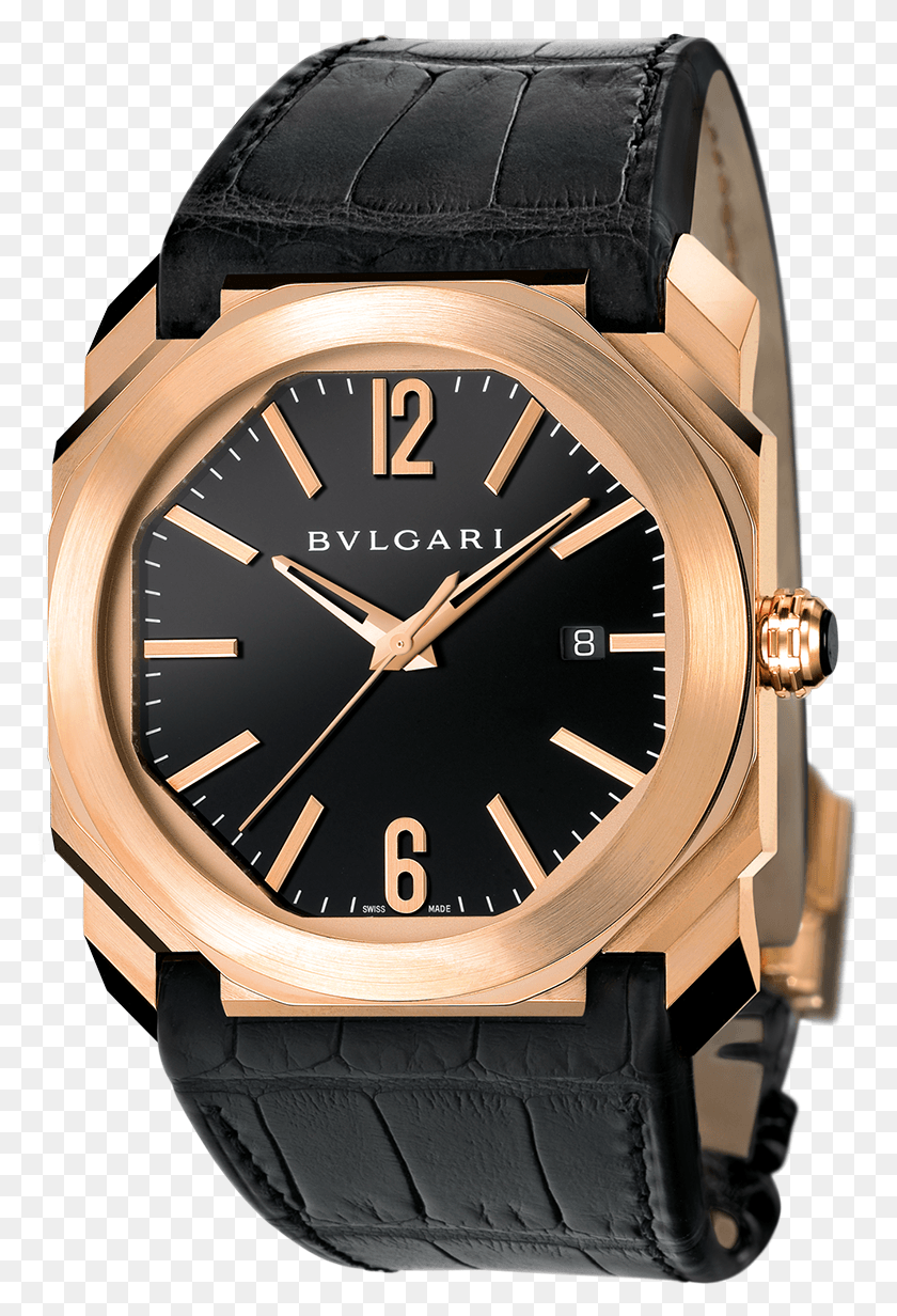 773x1172 Octo Watch Watch Rose Gold Black, Wristwatch, Clock Tower, Tower HD PNG Download