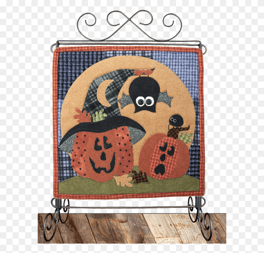 601x746 October Bat Surprise Little Quilts Squared Pattern Quilt, Furniture, Electronics, Screen HD PNG Download