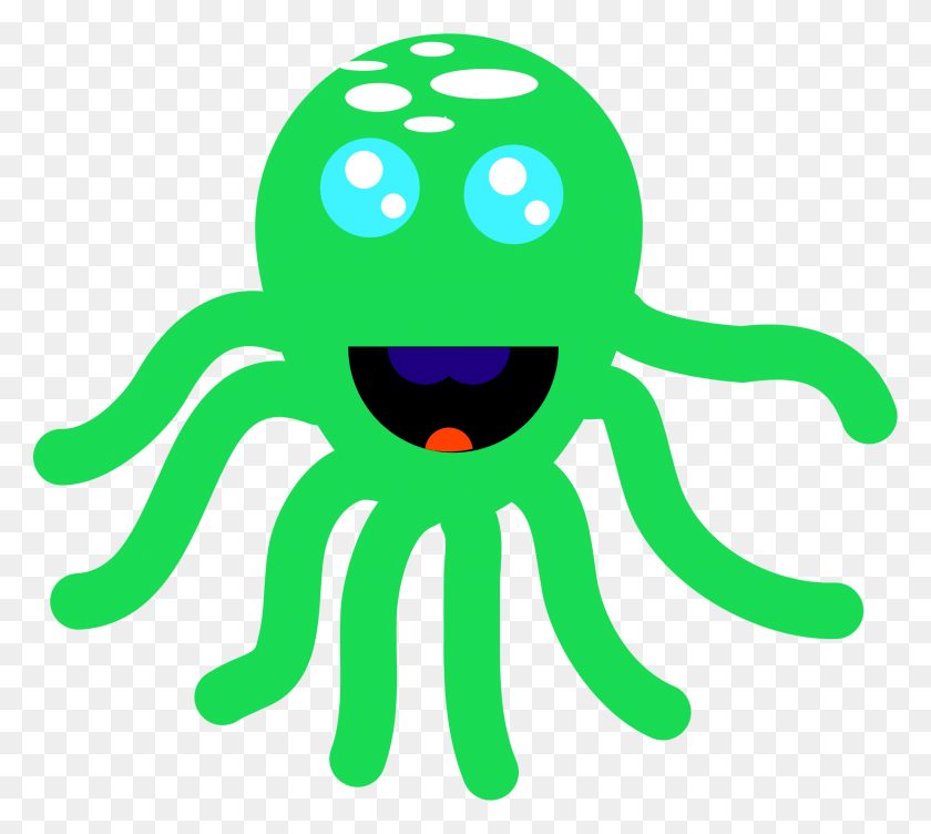 1845x1637 Octopus, Green, Graphics HD PNG Download