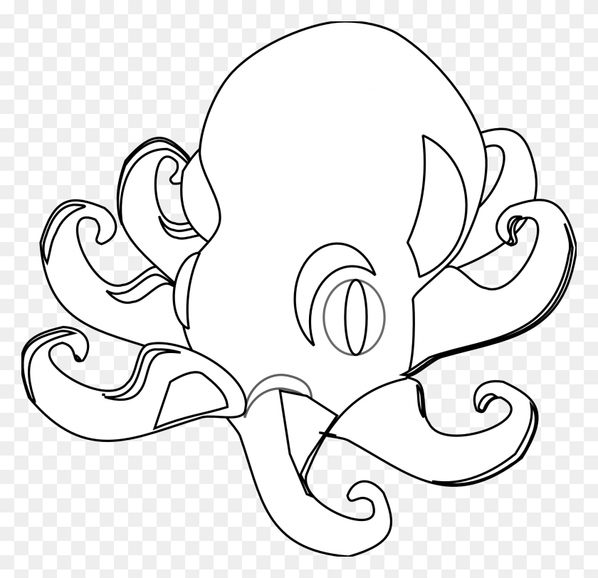 1979x1909 Octopus Black And White Octopus Clipart Black And White Illustration, Sea Life, Animal, Invertebrate HD PNG Download