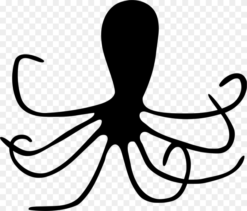 Octopus Clip Art, Gray Sticker PNG