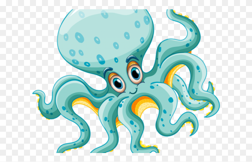 630x481 Octopus Clipart Rainbow Under The Sea Animal Clipart, Invertebrate, Sea Life HD PNG Download