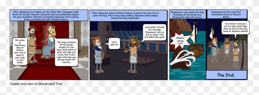 1156x369 Odysseus And The Bag Of Winds Cartoon, Comics, Book, Person HD PNG Download