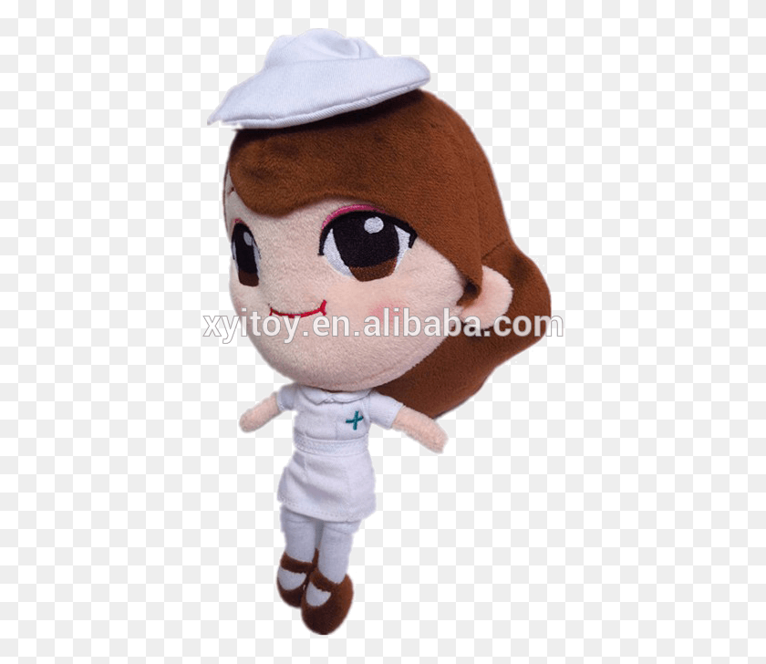 397x668 Oem Cute Plush Nurse Doll With White Hat Beautiful Stuffed Toy HD PNG Download