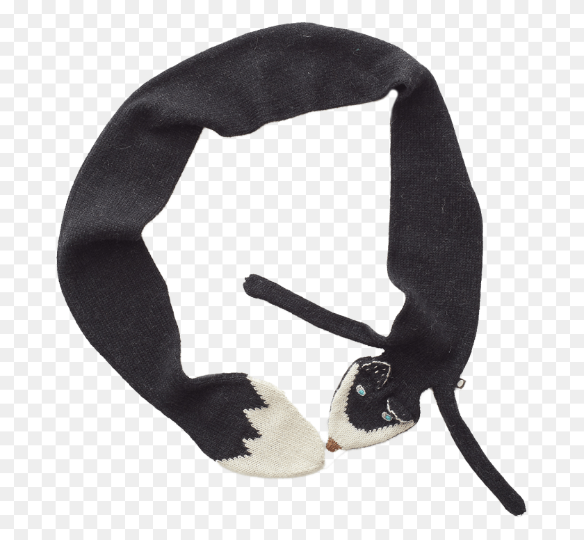 680x716 Oeuf Nyc Skunk Scarf Plush, Clothing, Apparel, Cushion HD PNG Download