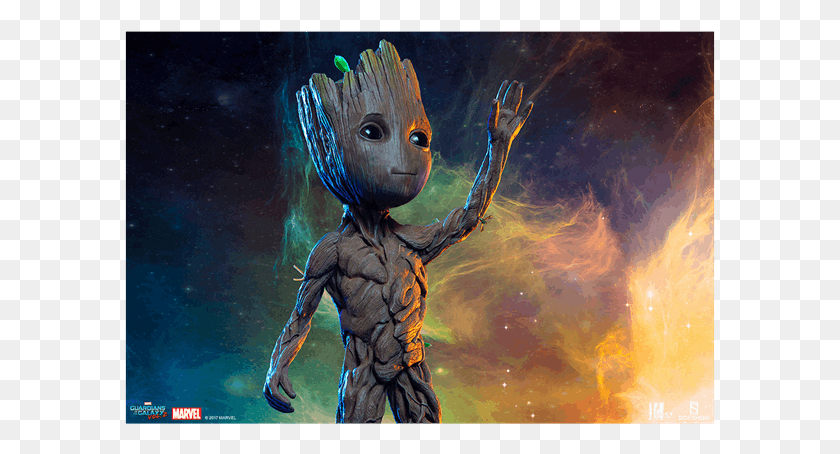 591x394 Of Baby Groot, Alien, Person, Human HD PNG Download