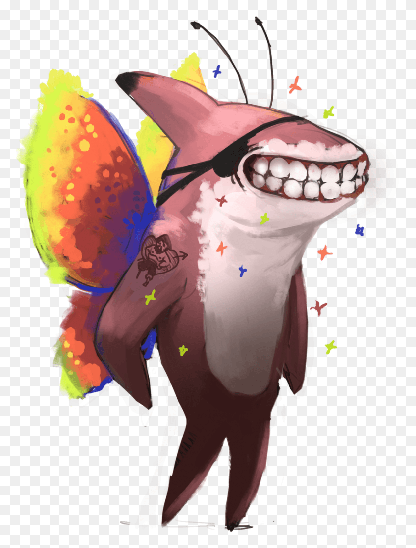 849x1139 Of Course I Said A Shark With Human Teeth Butterfly, Graphics, Animal HD PNG Download