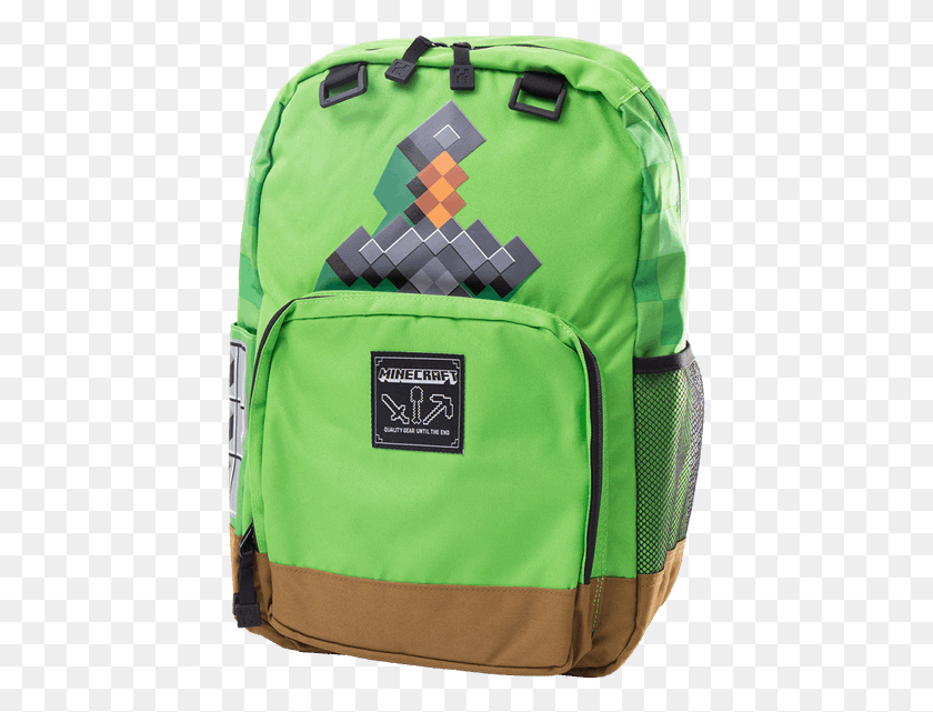 431x581 Of Green Minecraft Backpack, Bag HD PNG Download