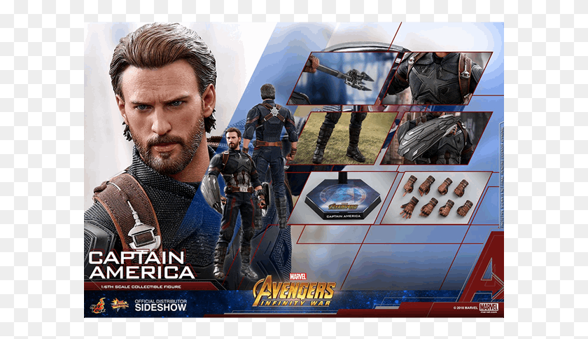 601x424 Of Hottoys Cap Infinity War, Person, Human, Face HD PNG Download