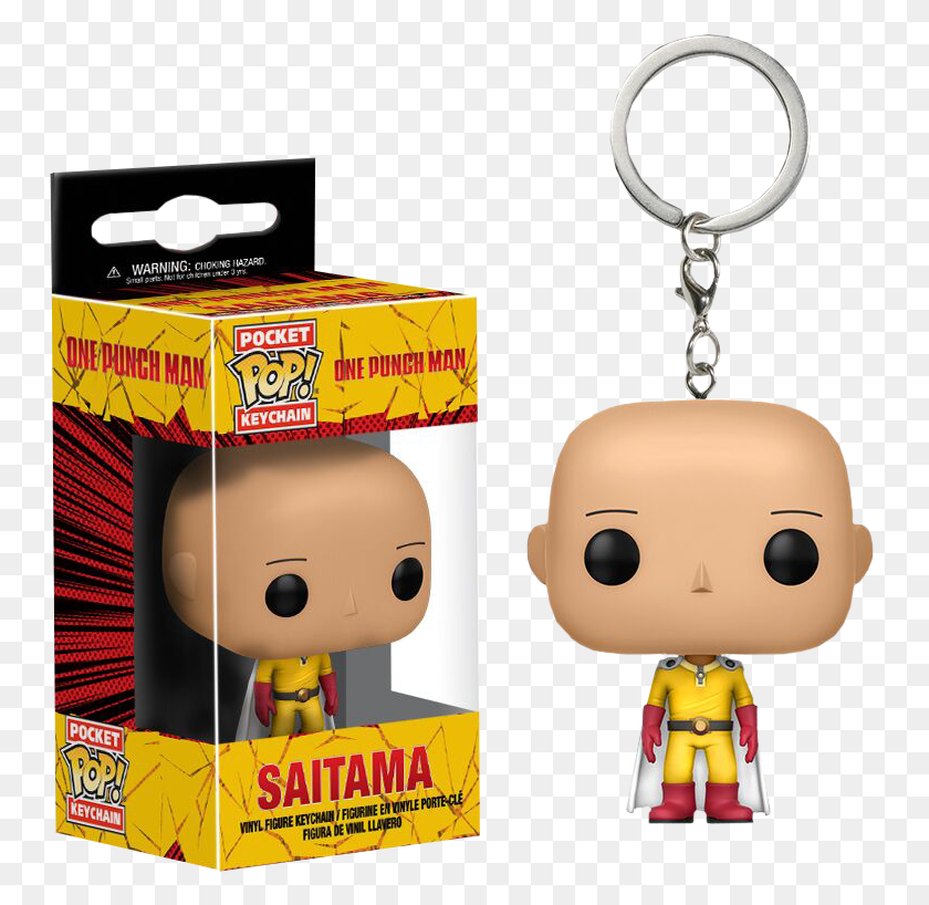 751x758 Of One Punch Man Funko Pop Keychain, Toy, Text, Cardboard HD PNG Download