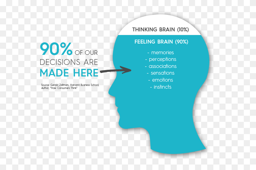 577x498 Of Our Decisions Are Made In The Feeling Brain Graphic Design, Text, Poster, Advertisement HD PNG Download