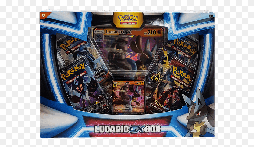 581x426 Descargar Png Of Pokemon Lucario Gx Box, Máquina De Juego De Arcade, Videojuegos Hd Png