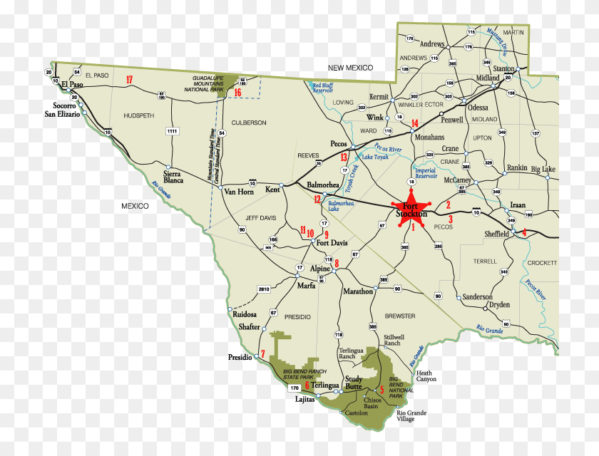 728x580 Of Regional Attractions Sierra Madera Astrobleme Texas Map, Diagram, Plot, Atlas HD PNG Download