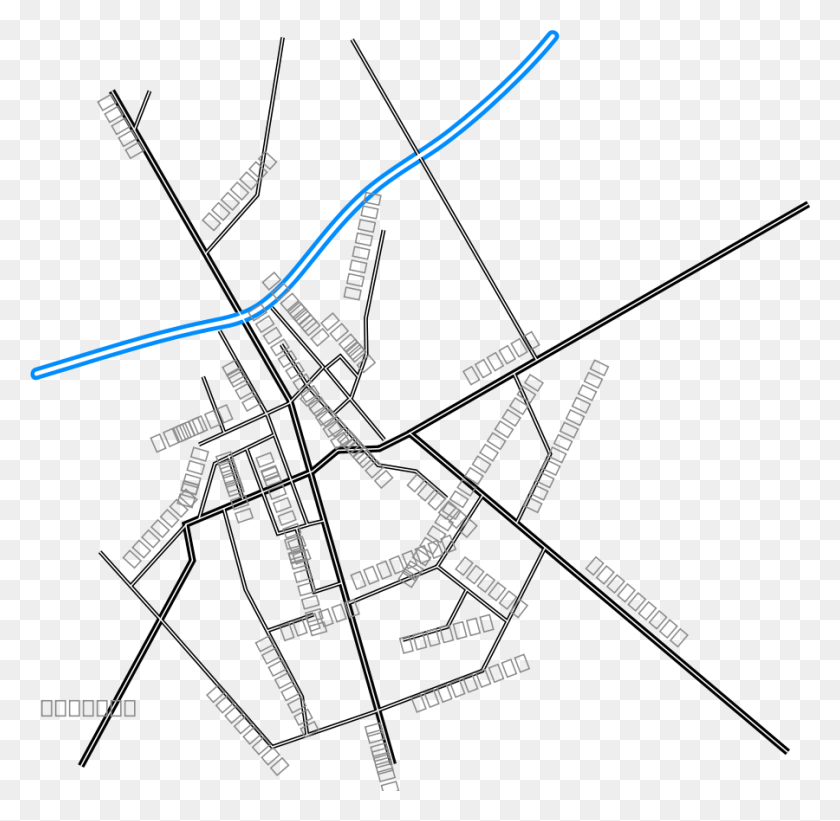 900x879 Of Stawiska In Poland Map Road Vector, Plan, Plot, Diagram HD PNG Download