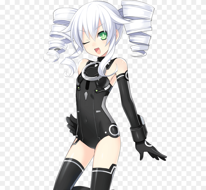 Of The Absolute Best Anime Girls With White Hair Black Sister Neptunia, Adult, Publication, Person, Woman PNG