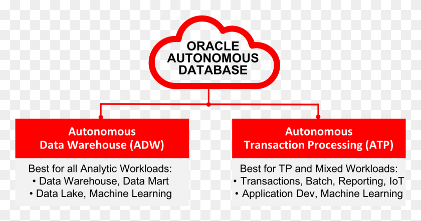 1563x767 Of The Oracle Autonomous Database Family Combining Oracle Autonomous Data Warehouse, Text, Label, Paper HD PNG Download