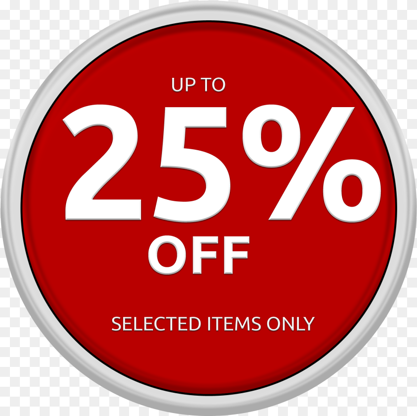 Off 25 Off Selected Items, Symbol, Food, Ketchup, Text Sticker PNG