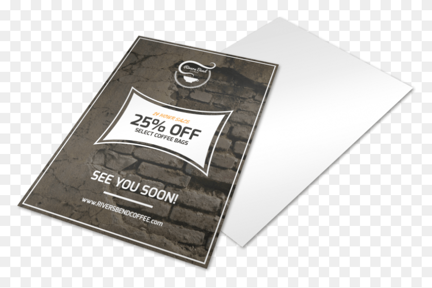 789x507 Off Coffee Shop Marketing Flyer Template Preview Envelope, Paper, Text, Advertisement HD PNG Download