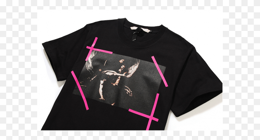 601x393 Off White Angels Crewneck T Shirt Off White Angel Crewneck, Clothing, Apparel, Sleeve HD PNG Download
