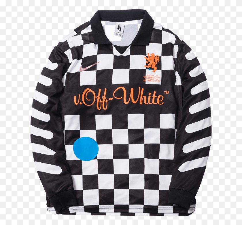 631x719 Descargar Png Off White Logo Nike X Off White Sweatshirt, Clothing, Apparel, Sweater Hd Png