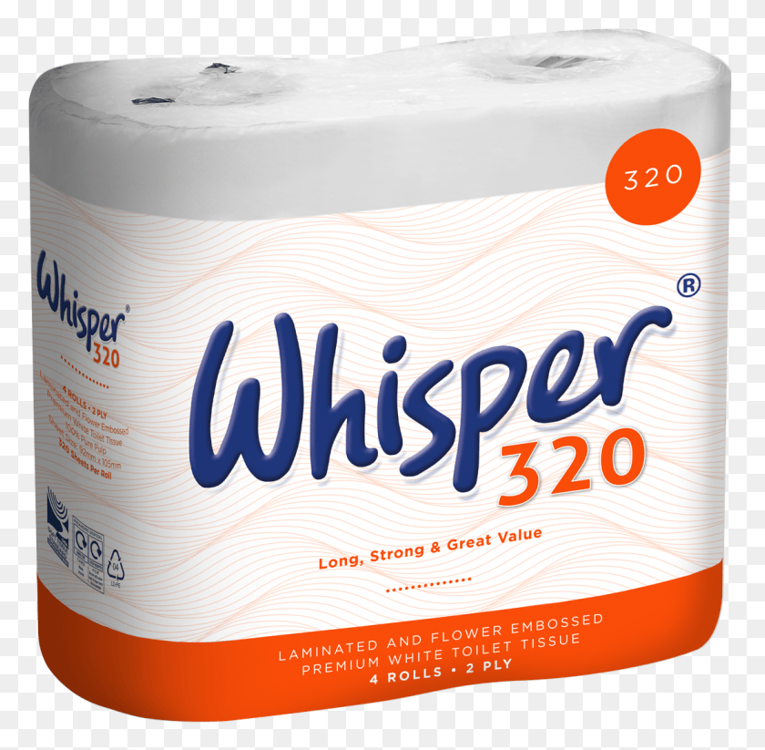 1100x1077 Offering 320 Sheets The Longest Roll Within The Whisper Toilet Paper, Towel, Paper, Paper Towel HD PNG Download