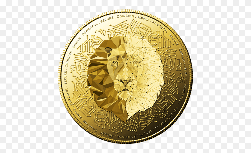 454x453 Offering Exchange Initial Blockchain Token Cryptocurrency Coin Lion, Money, Gold, Clock Tower HD PNG Download