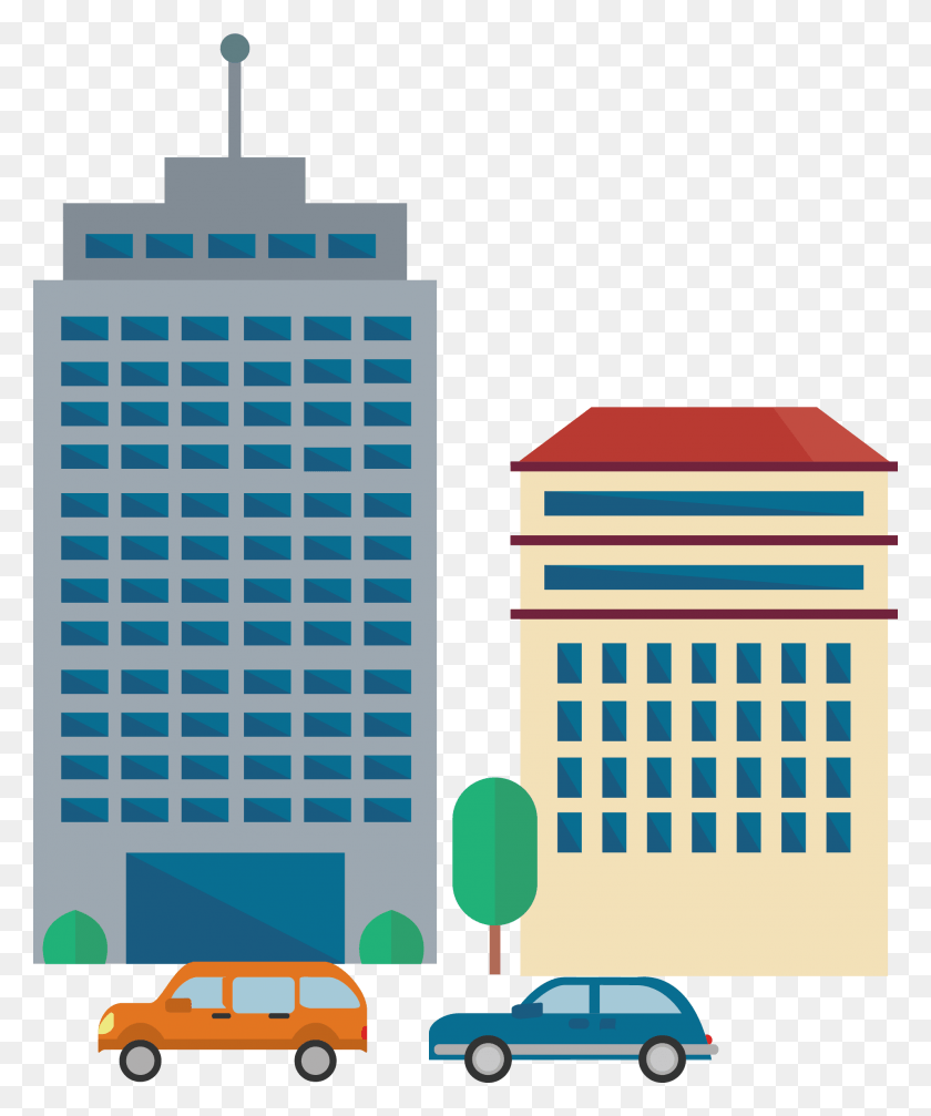 1986x2412 Office Building Skyscraper Cartoon, Urban, City, High Rise HD PNG Download