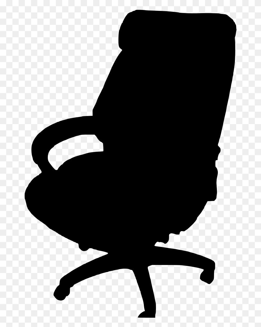 684x994 Office Chair Silhouette, Gray, World Of Warcraft HD PNG Download