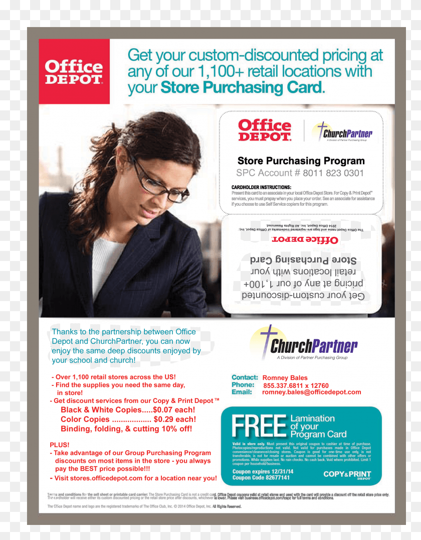 2476x3226 Office Depot Credit Card Office Depot Spc Card, Advertisement, Poster, Flyer HD PNG Download